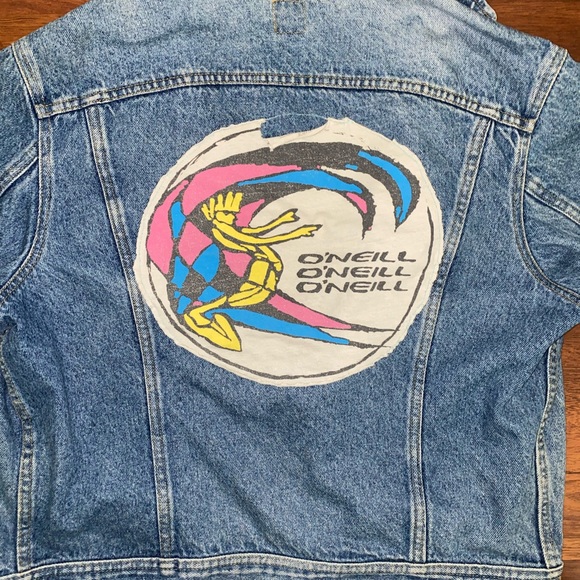 VINTAGE Customized Lee Jean Jacket M - Picture 8 of 10